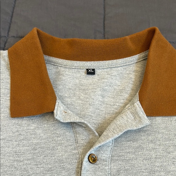 Jed North Gray and Brown Polo - Picture 2 of 5